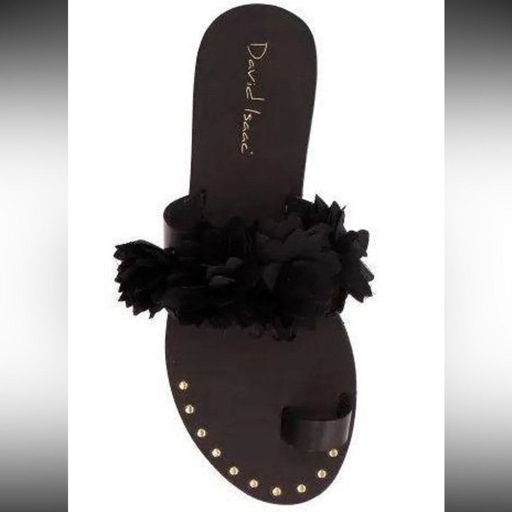 David Isaac NEW Black Floral Sandals✨